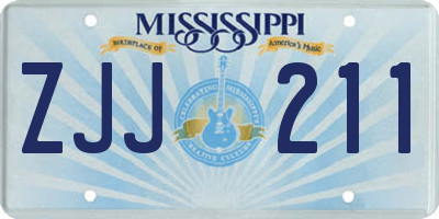 MS license plate ZJJ211