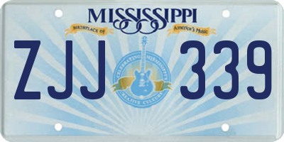 MS license plate ZJJ339