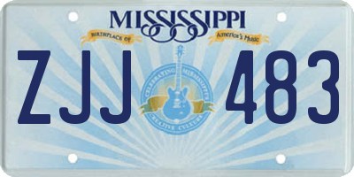 MS license plate ZJJ483