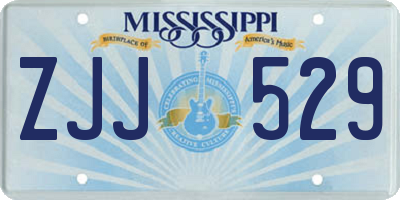 MS license plate ZJJ529