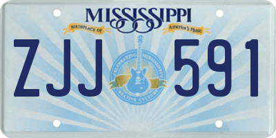 MS license plate ZJJ591
