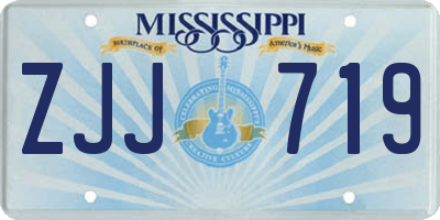 MS license plate ZJJ719