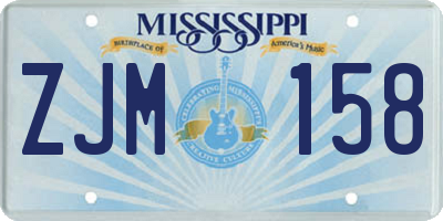 MS license plate ZJM158