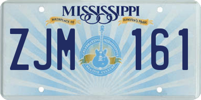 MS license plate ZJM161