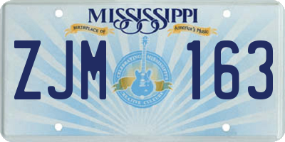 MS license plate ZJM163
