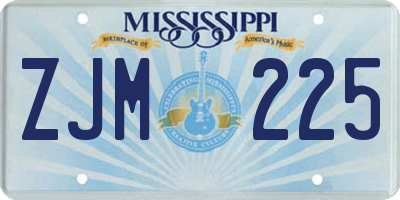 MS license plate ZJM225