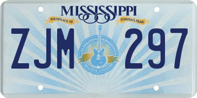 MS license plate ZJM297