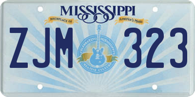 MS license plate ZJM323