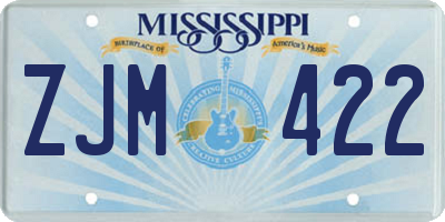 MS license plate ZJM422