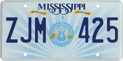 MS license plate ZJM425