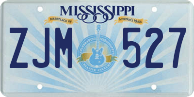 MS license plate ZJM527