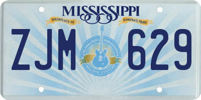 MS license plate ZJM629