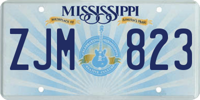 MS license plate ZJM823