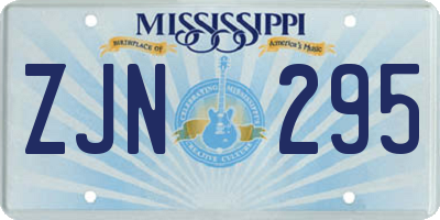 MS license plate ZJN295