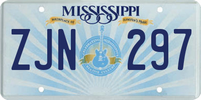MS license plate ZJN297