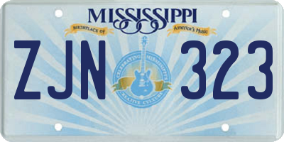 MS license plate ZJN323