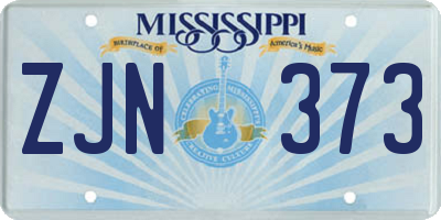 MS license plate ZJN373