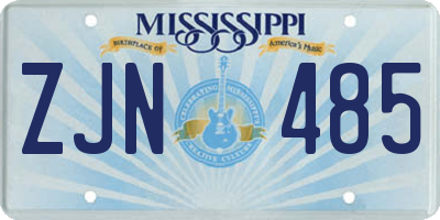 MS license plate ZJN485