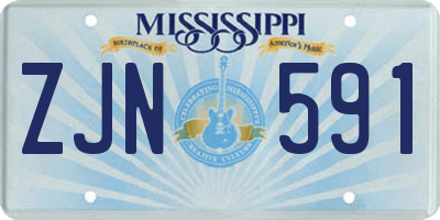 MS license plate ZJN591