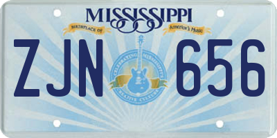 MS license plate ZJN656