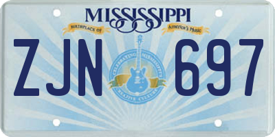 MS license plate ZJN697