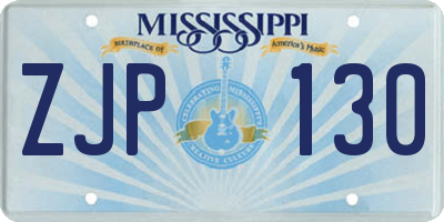 MS license plate ZJP130