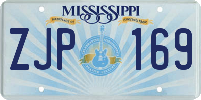 MS license plate ZJP169