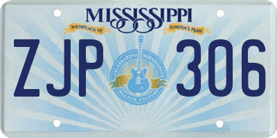MS license plate ZJP306