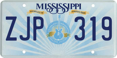 MS license plate ZJP319