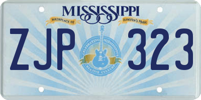 MS license plate ZJP323