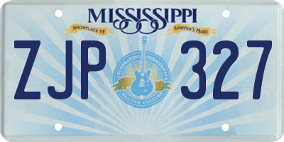 MS license plate ZJP327