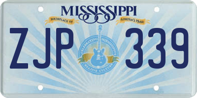 MS license plate ZJP339