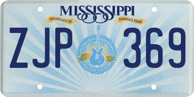 MS license plate ZJP369