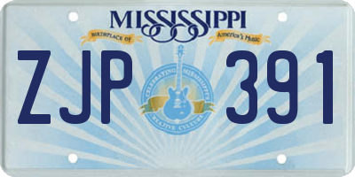 MS license plate ZJP391