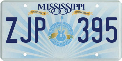 MS license plate ZJP395