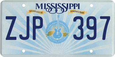 MS license plate ZJP397