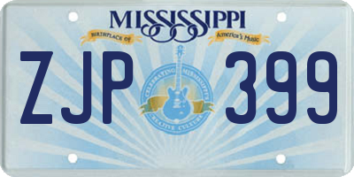 MS license plate ZJP399