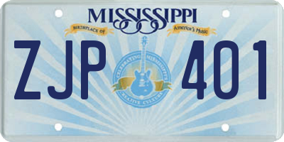 MS license plate ZJP401