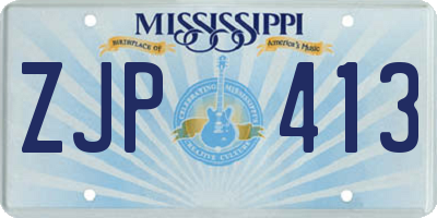 MS license plate ZJP413