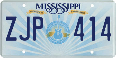 MS license plate ZJP414