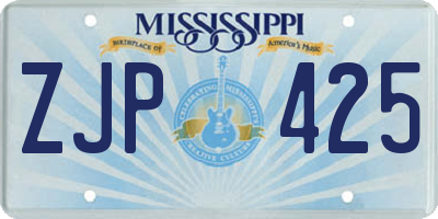 MS license plate ZJP425