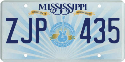 MS license plate ZJP435