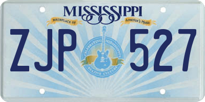 MS license plate ZJP527