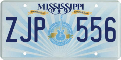 MS license plate ZJP556