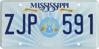 MS license plate ZJP591