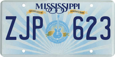 MS license plate ZJP623