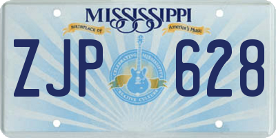 MS license plate ZJP628