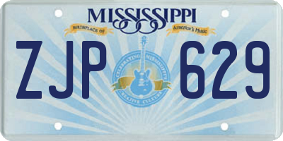 MS license plate ZJP629