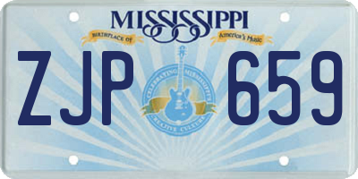 MS license plate ZJP659