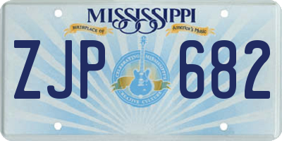 MS license plate ZJP682
